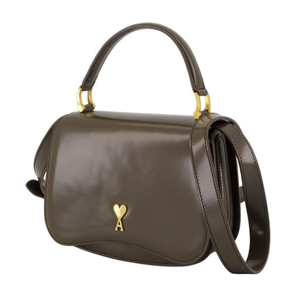 Handtasche Paris Paris - AMI Paris - Leder - Khaki