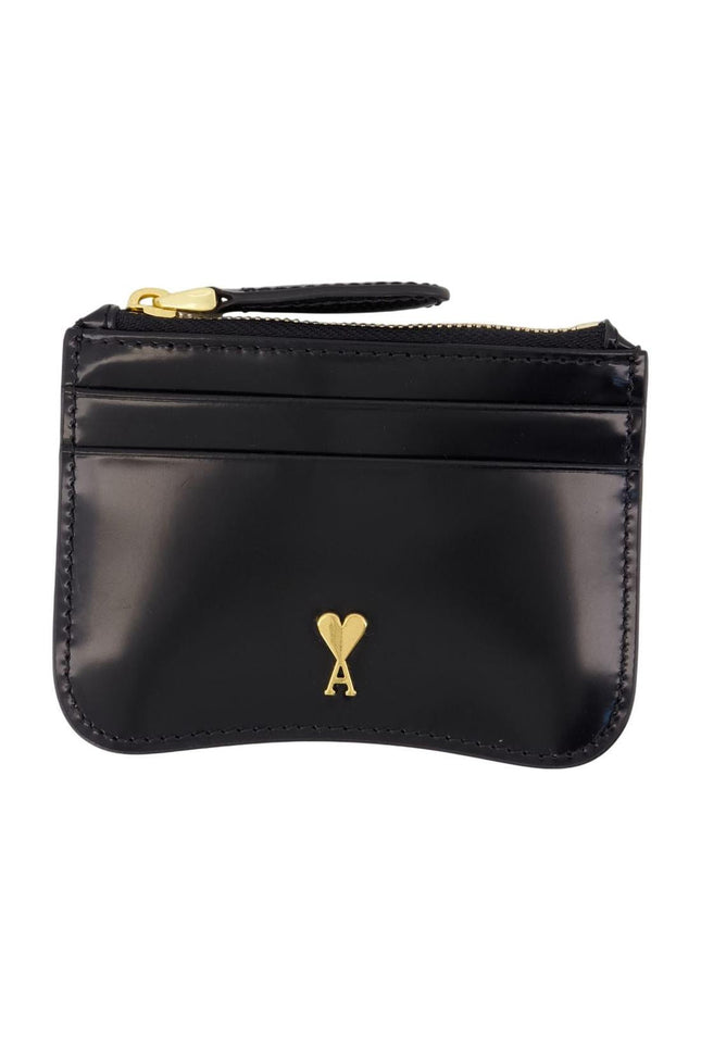Kartenhalter Paris Zip - AMI Paris - Leder - Schwarz
