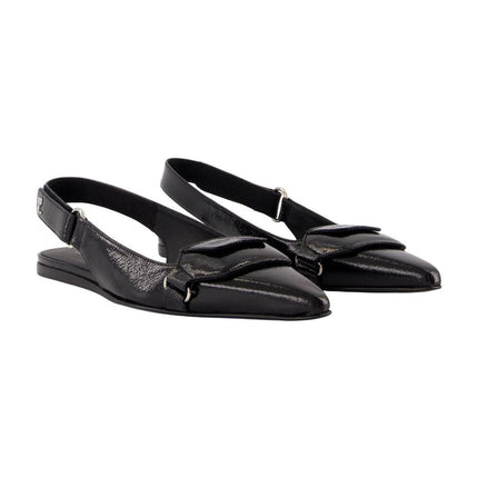 Sling Back Racer Vinyl - Courreges - Leder - Schwarz