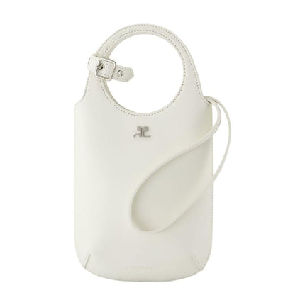 Slim Holy Handtasche - Courreges - Leder - Weiß