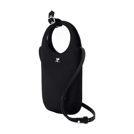 Slim Holy Handtasche - Courreges - Satin - Schwarz