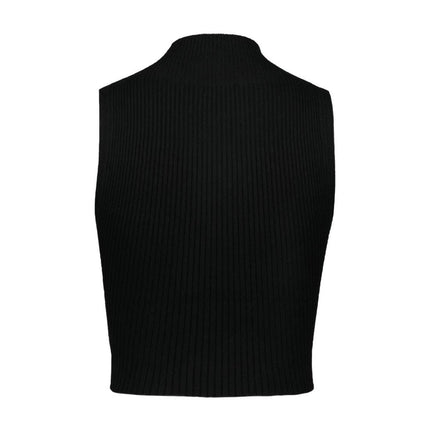 Mockneck T-Shirt - Courreges - Baumwolle - Schwarz