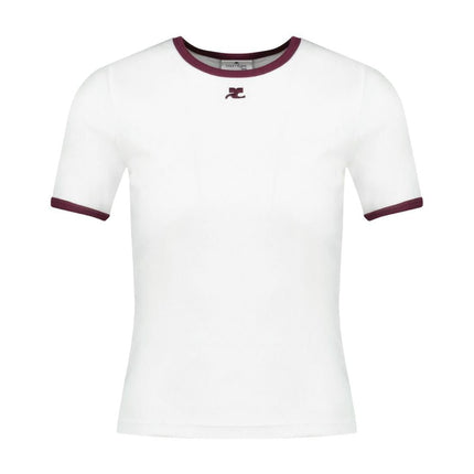 Signature T-Shirt - Courreges - Baumwolle - Weiß