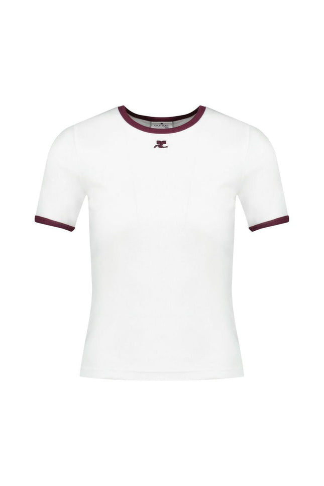 Signature T-Shirt - Courreges - Baumwolle - Weiß