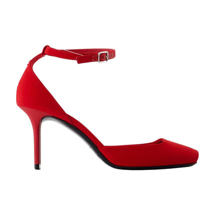 Peep Toe Pumps - Courreges - Jersey - Rot