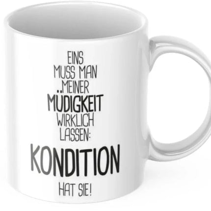 Tasse Kaffee Büro 325ml lustiger Spruch Müdigkeit Frühstück Morgen