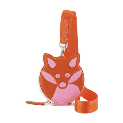 Neck Pochette - Maison Kitsuné - Leder - Orange