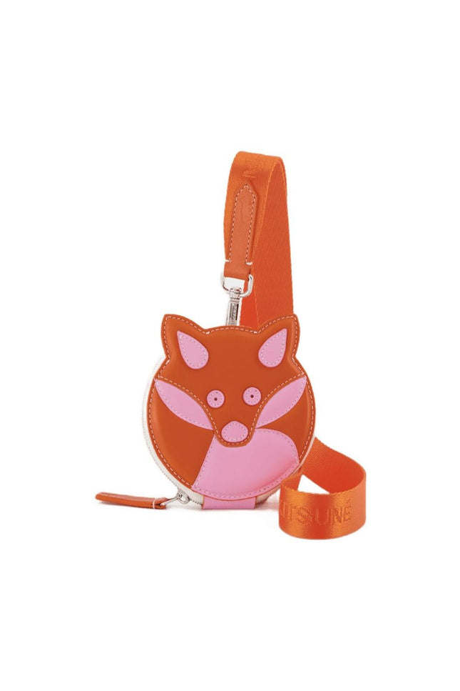 Neck Pochette - Maison Kitsuné - Leder - Orange