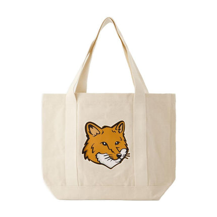 Tote Bag Fox Head - Maison Kitsune - Baumwolle - Beige