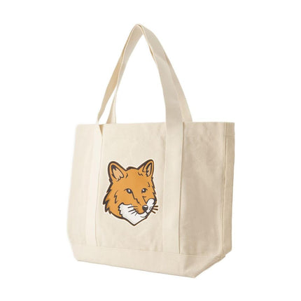 Tote Bag Fox Head - Maison Kitsune - Baumwolle - Beige