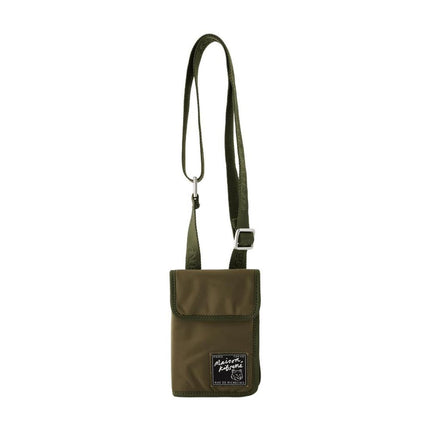 Neck Pouch Schultertasche - Maison Kitsune - Nylon - Khaki
