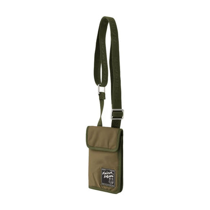 Neck Pouch Schultertasche - Maison Kitsune - Nylon - Khaki