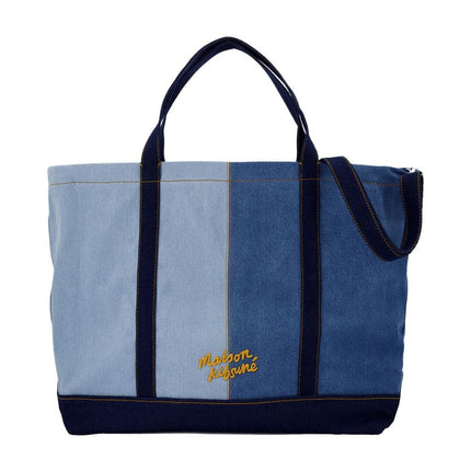 Fox Head Weekender Cabas - Maison Kitsune - Denim - Blau