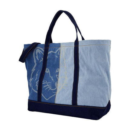 Fox Head Weekender Cabas - Maison Kitsune - Denim - Blau