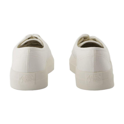 Lace Up Sneakers - Maison Kitsune - Baumwolle - Weiß