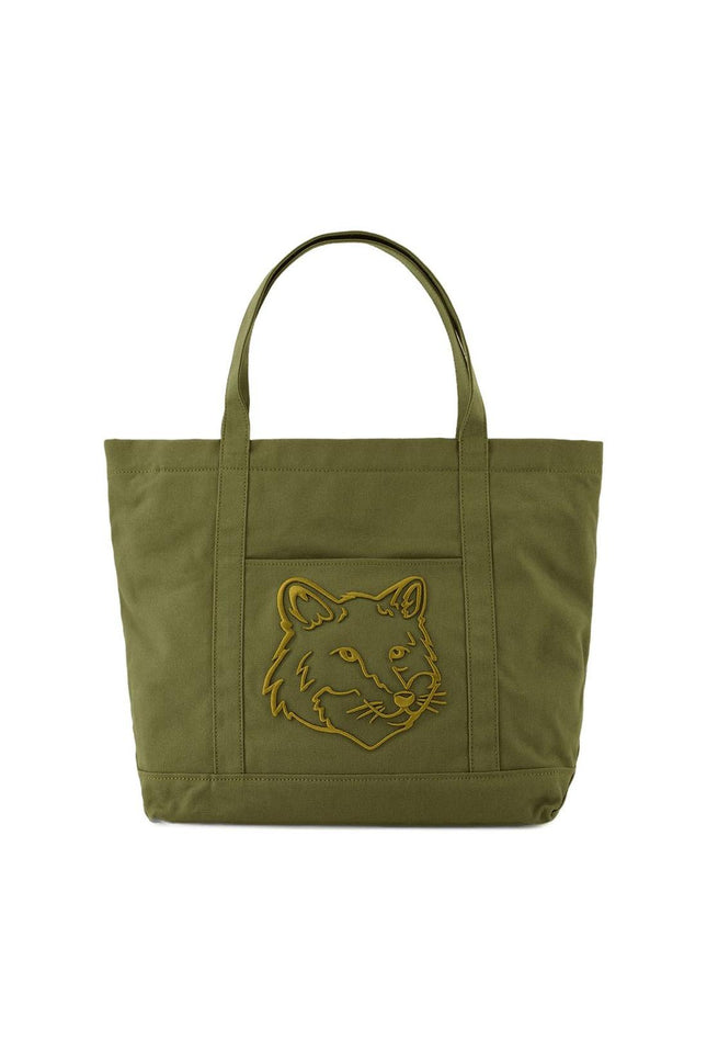 Fox Head Large Cabas - Maison Kitsune - Baumwolle - Grün