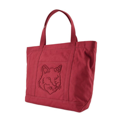 Fox Head Large Cabas - Maison Kitsune - Leder - Rot