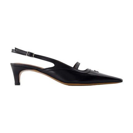 Sling Back Pointy - Maison Kitsune - Leder - Schwarz