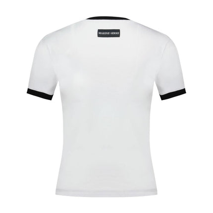 Moon Logo Baby Fit T-Shirt - Marine Serre - Baumwolle - Weiß