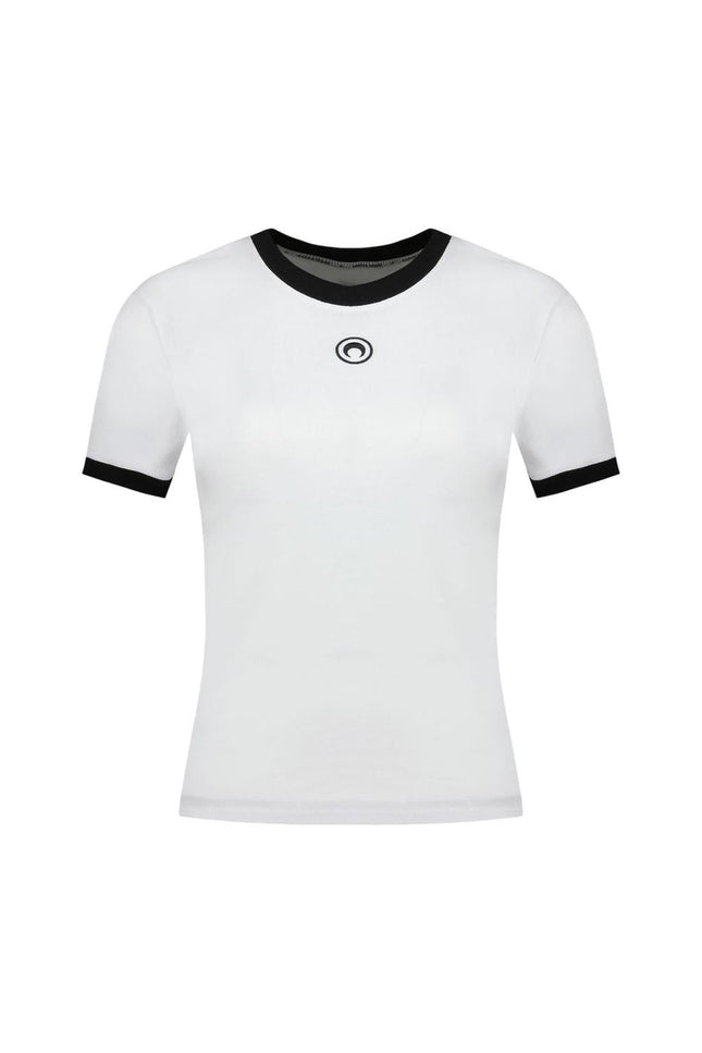 Moon Logo Baby Fit T-Shirt - Marine Serre - Baumwolle - Weiß