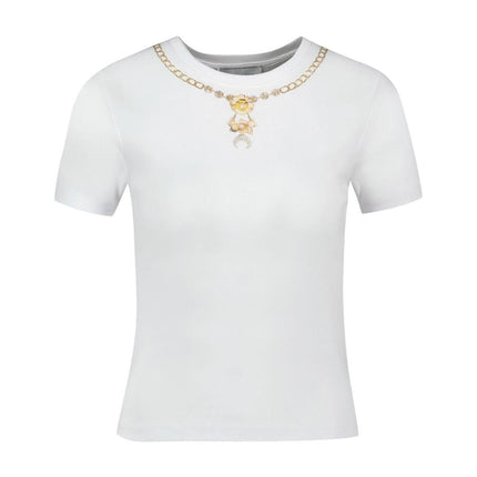 Trompe L'oeil Jewelry T-Shirt - Marine Serre - Baumwolle - Weiß