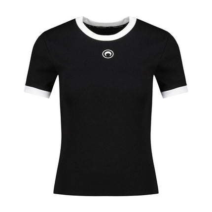 Moon Logo Baby Fit T-Shirt - Marine Serre - Baumwolle - Schwarz