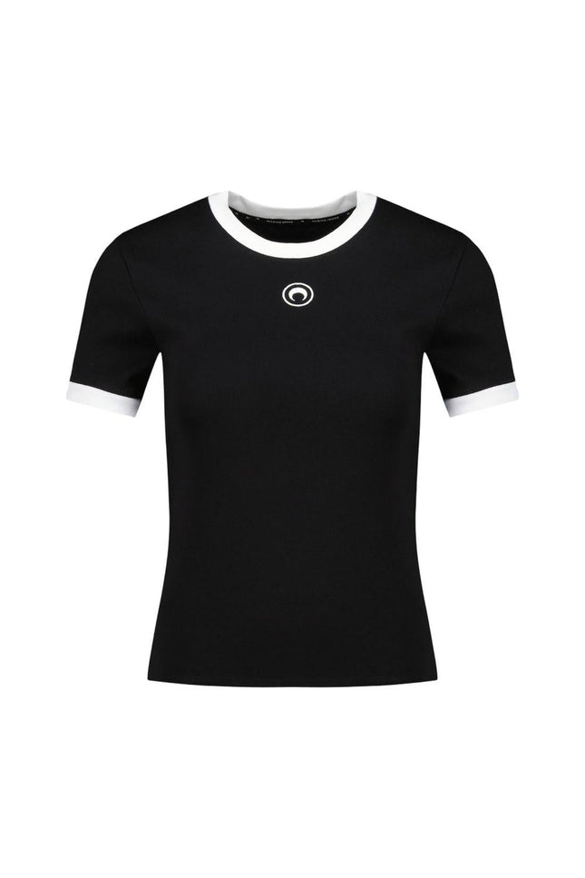 Moon Logo Baby Fit T-Shirt - Marine Serre - Baumwolle - Schwarz