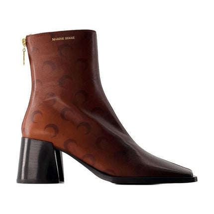 Airbrushed Stiefeletten - Marine Serre - Leder - Braun