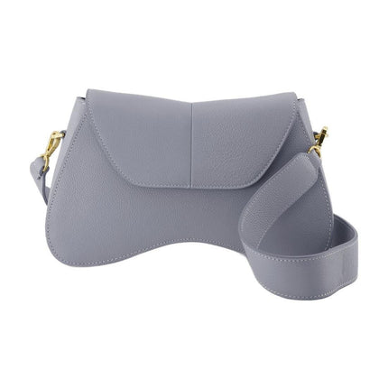 Space Hobo Bag - Elleme - Grey/Blue - Leather