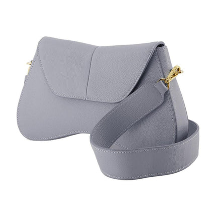 Space Hobo Bag - Elleme - Grey/Blue - Leather