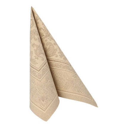 PAPSTAR 50 Servietten "ROYAL Collection" 1/4-Falz 40 x 40 cm sand