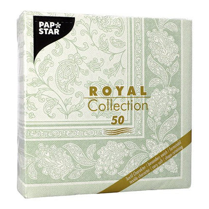 PAPSTAR 50 Servietten "ROYAL Collection" 1/4-Falz 40 x 40 cm grün