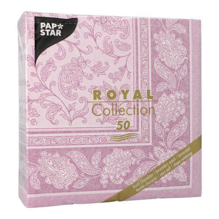 PAPSTAR 50 Servietten "ROYAL Collection" 1/4-Falz 40 x 40 cm lila