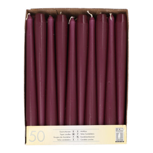 Starpak 50 Leuchterkerzen Ø 2,2 cm · 25 cm