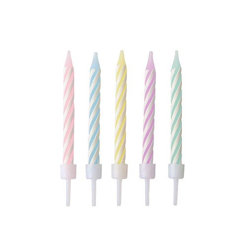 PAPSTAR Geburtstagskerzen 6 cm, farbig sortiert in Pastell | Karton (10 Packungen)