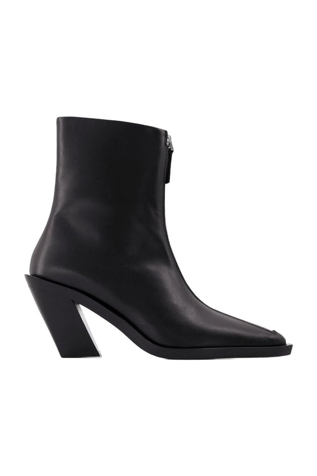 Stiefeletten Eclair Reißverschlussper aus schwarzem Leder