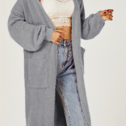 Relaxed Cozy Soft Cardigan In Grey