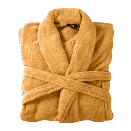 Bademantel flauschig » Saunamantel in Teddy-Plüsch Qualität » leichter/dünner Morgenmantel 100 cm lang » unisex