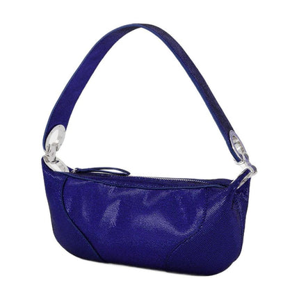 Mini Amira Hobo Bag - By Far - Blue - Leather