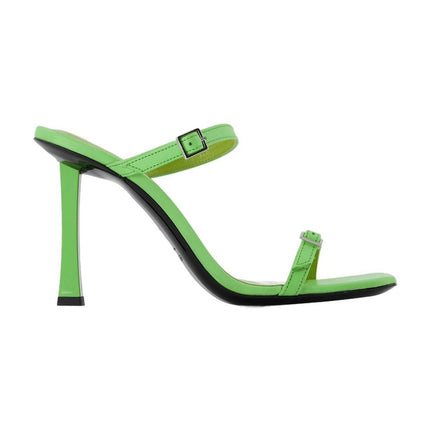 Flick Mule - By Far - Green - Leather