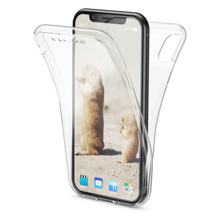 NALIA 360 Grad Hülle für Apple iPhone X XS, Full Cover Rundum Handy Schutz Case