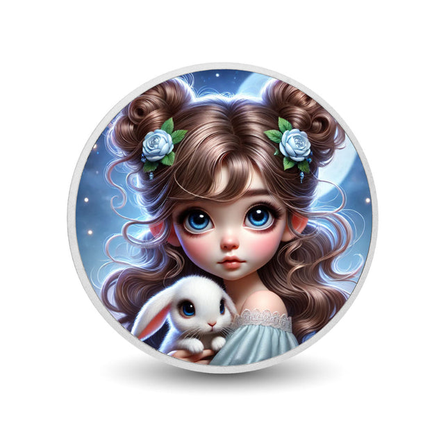 Bluebelle and Her Bunny 1oz Silver Coloured Coin