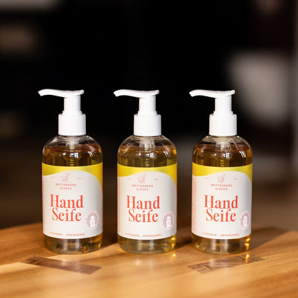 Brittenberg Alpaka-Kosmetik - Alpaka Seife Handseife Orange & Zitrone