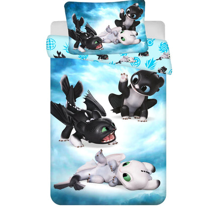 Drachenzähmen leicht gemacht Kinder-Bettwäsche 100 x 135 cm - weiche Baumwolle