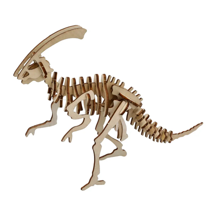 3D-Puzzle Dinosaurier Holz Natur 3D Holzpuzzle Dino Parasaurolophus