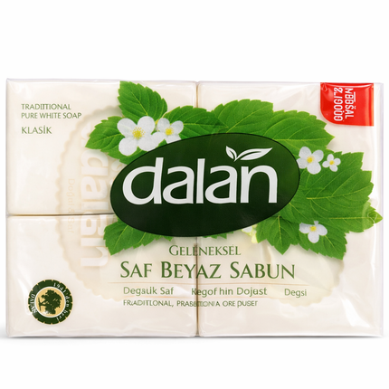 Dalan Sultan Hamamseife 4 x 125g – Traditionelle Türkische Kernseife mit Zitrusduft