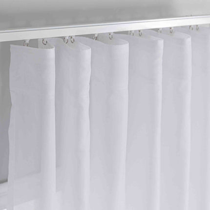 Gardinen-Set 3-teilig S Wien« | 2 Vorhänge Leinenoptik HxB 245x145 cm  und 1 Voile Batist Store HxB 245x300 cm Weiß 1:2 Wellenband  2025100-110S1