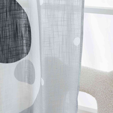 Vorhang Ösen Grobfaser »Seoul Collection« Digital Druck Ösen Gardinen Linenlook-Struktur Halbransparent Blickdicht 2024120