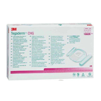 3M Tegaderm CHG Chlorhexidingluconat I.V. Fixierverband - 7 x 8,5 cm