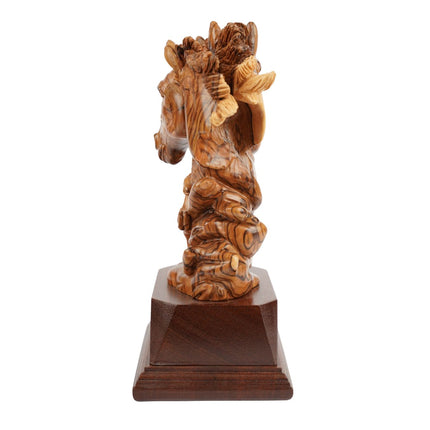 Pferde-Duo aus Olivenholz – Handgeschnitzte Skulptur aus Bethlehem (26 cm)